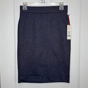 NWT Elle | Navy Blue Pull On Pencil Skirt Elastic Waist Ponte Knit